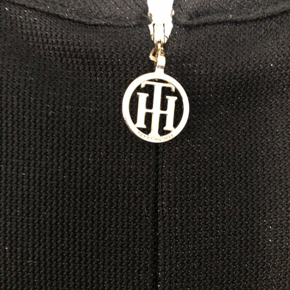 Tommy Hilfiger Shimmer Black Fit and Flare Dress - Picture 5 of 9